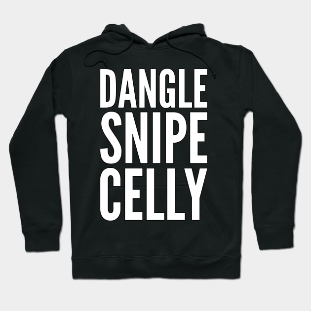 DANGLE SNIPE CELLY Hoodie by HOCKEYBUBBLE